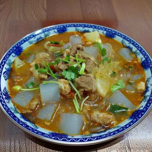 Pita Bread Soaked in Lamb Soup