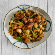 Stir Fried Pickled Chili Bone-In Chicken with Chayota / 湘味小炒鸡