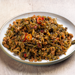 Saut&eacute;ed Shirehong with Minced Pork / 肉末雪里红