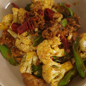 C23. Cauliflower with Hot Pepper 干锅花菜