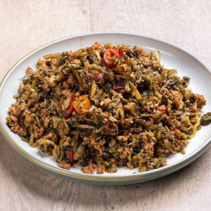 Saut&eacute;ed Shirehong with Minced Pork 肉末雪里红