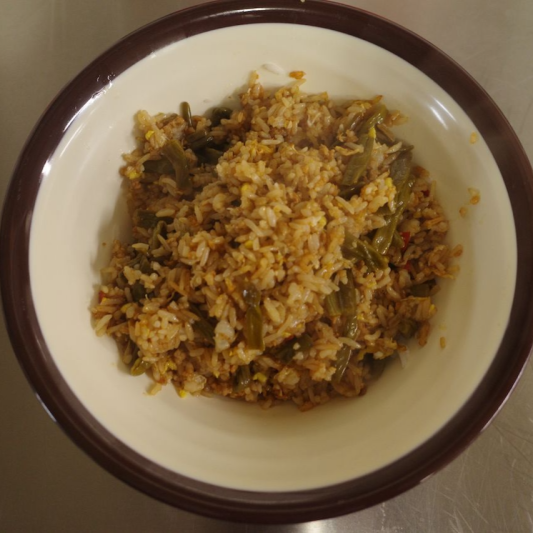 Fried Rice with Pickled Beans and Minced Pork / 酸豆角炒饭
