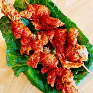 Fried Tofu Knot Skewers (2 Skewers) 炸豆结