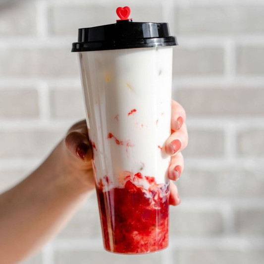 Strawberry Smoothie Macchiato