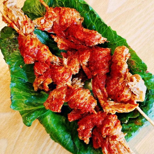 Fried Tofu Knot Skewers (2 Skewers) 炸豆结