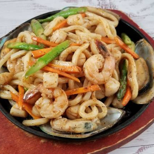 Spicy Seafood Udon Pasta