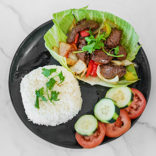 Shaken Beef & Steamed Rice