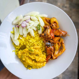 Devilled Chicken Rice & Curry