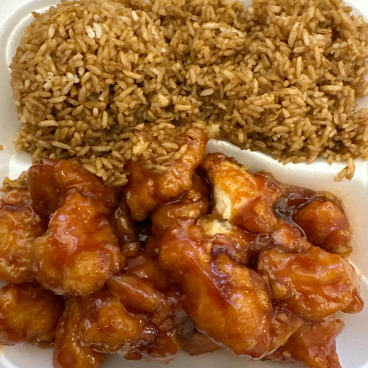 #28. Honey Garlic Chicken Dinner