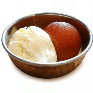 Gulab Jamun with Ice Cream