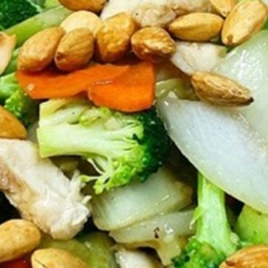 16. Diced Veggies & Almonds