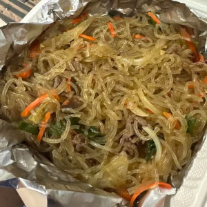Stir-Fried Glass Noodles with Vegetables (잡채)