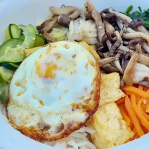 V-Tofu and Mushroom Bibimbap 두부비빔밥