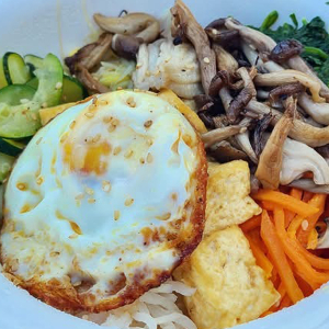V-Tofu and Mushroom Bibimbap 두부비빔밥