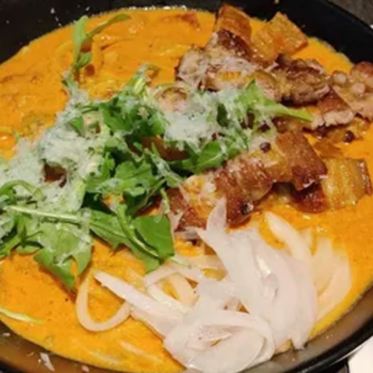 51. Cream Pasta with Fried Chicken 치킨크림파스타