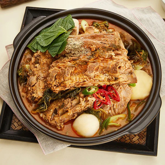 13. Spicy Pork Back Bone Hot Pot 감자탕 전골