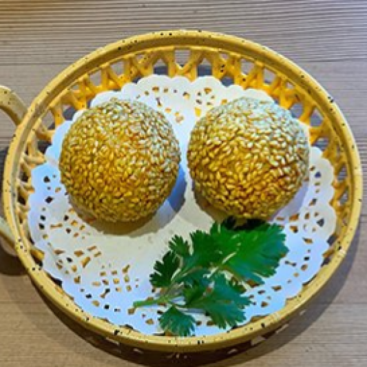 D08. Green Tea Sesame Balls (2 pcs)