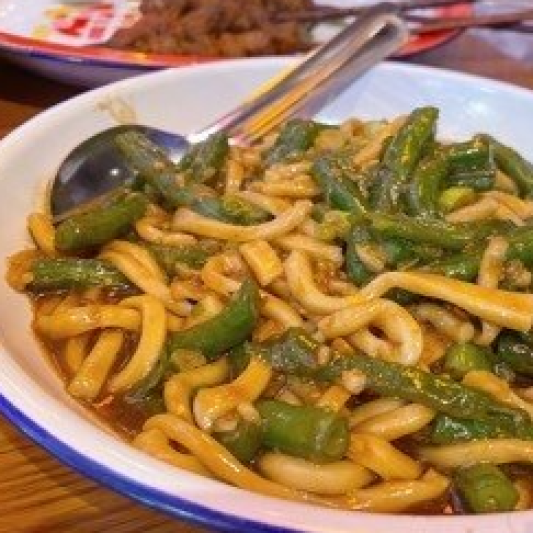 Stewed Noodles with String Beans