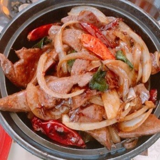 Pan-Fried Pork Liver with Chili