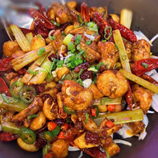 Pan-Fried Bull Frog with Chili & Onion