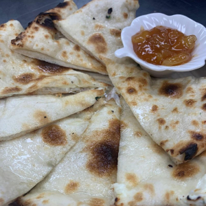 Stuffed Flat Cream Cheese Naan Bread