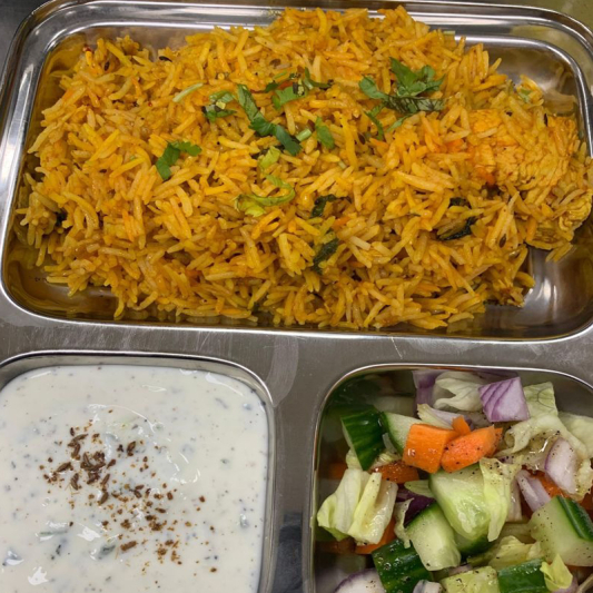 Vegetable Briyani Thali