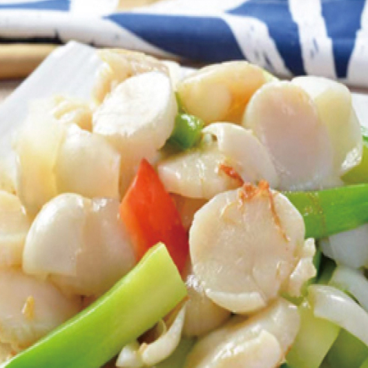 90. Saut&eacute;ed Scallops with Snow Peas 油泡炒帶子
