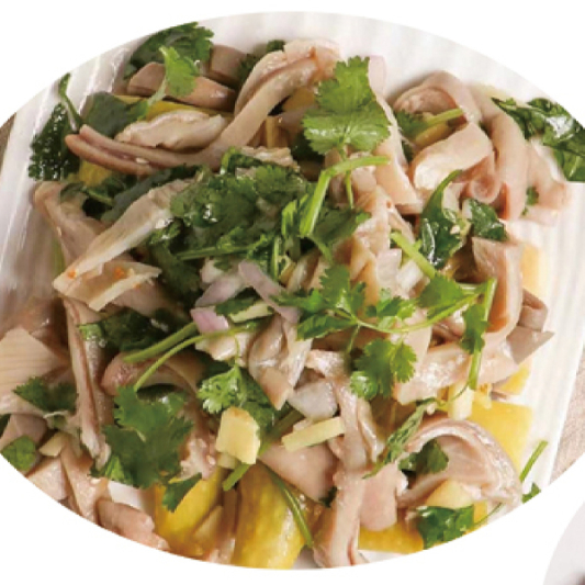 45. Chicken & Pig Stomach with Wasabi Sauce 麻辣豬肚雞