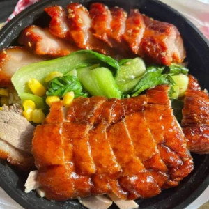 Roast‑Meat Rice Bowls 樓下單拼燒臘飯