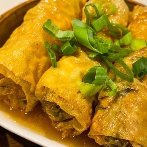 Steamed Bean Curd Roll with Chicken 鮑汁鮮竹卷