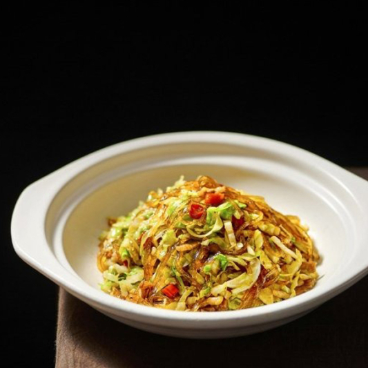 Fried Cabbage with Sweet Potato Flour