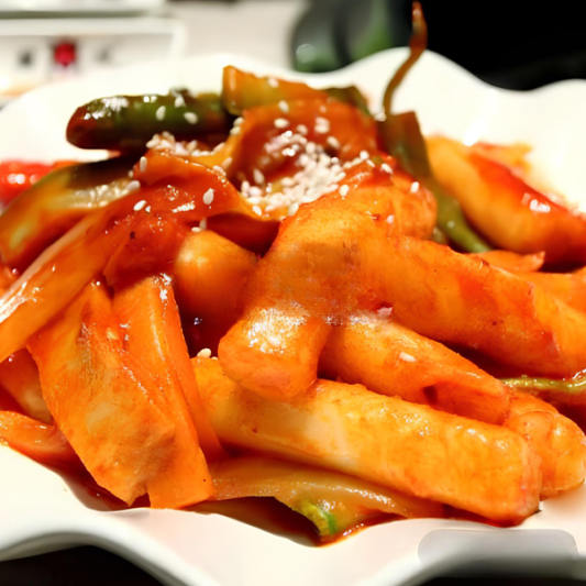 Spicy Rice Cake & Fish Cake (떡볶이)