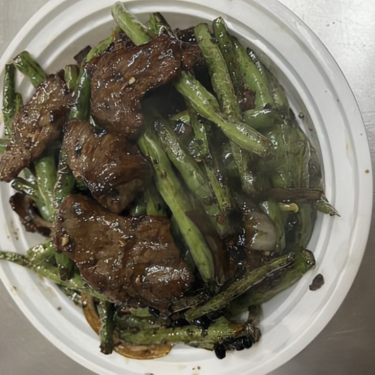 F9. Green Bean with Beef in Black Bean Sauce 豉汁四季豆牛肉