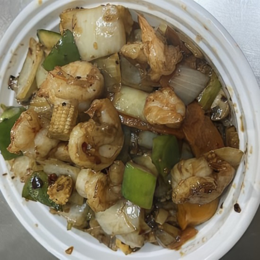 I3. Szechuan Prawn with Vegetables 宫保虾球