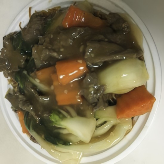 C3. Beef with Bok Choy Crispy Chow Mein 时菜牛肉炒麵