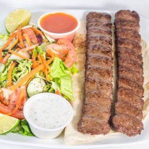 Beef Kebab with Salad