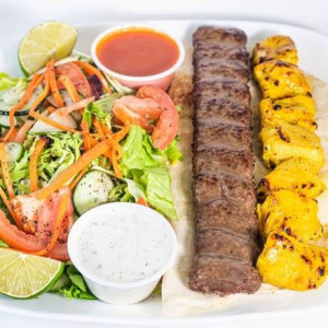 Mixed Kebab with Salad