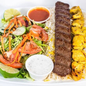 Mixed Kebab with Rice