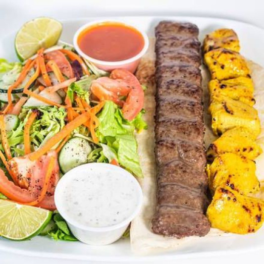Mixed Kebab with Salad