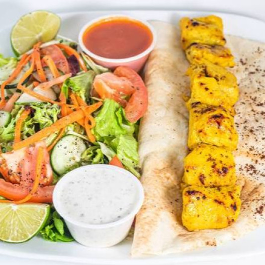 Chicken Kebab with Salad
