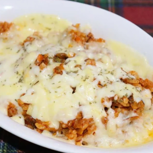 Kimchi Fried Rice with Cheese