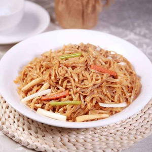 Braised E-Fu Noodles with Mushrooms & Abalone Sauce 干焼伊麵