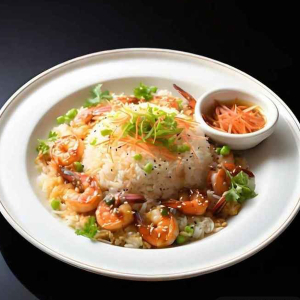 Fried Rice with Shrimps & Garlic Fried Rice 籠仔蒜香鮮蝦飯