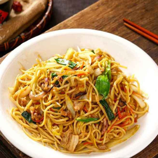 Fried Crispy Noodles with Seafood 海鲜炒麵