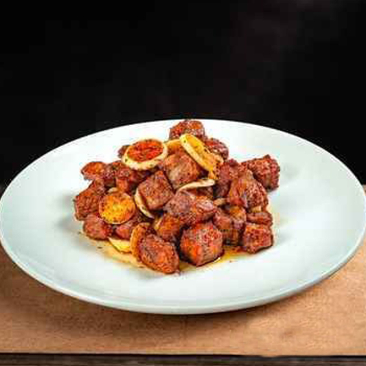 Fried Frank Steak with King Mushrooms 皇子菇炒牛仔肉