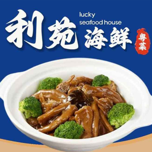 Braised Fish's Maw & Goose's Webs with Sea Cucumbers in Hot Pot  鲍汁鹅掌海参煲
