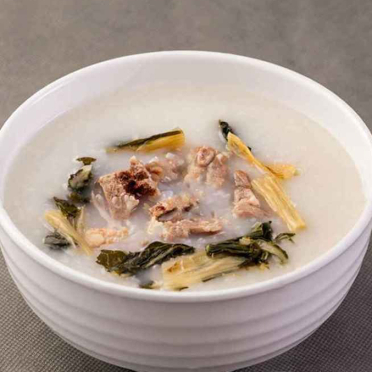 45. Congee with Dried Vegetables & Spare Rib