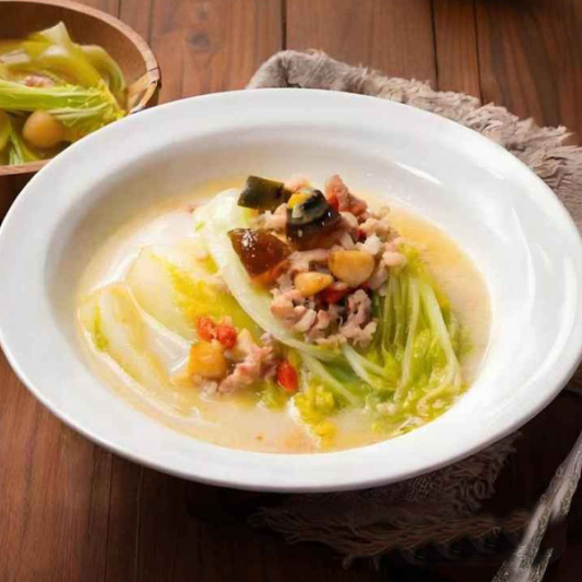 Choy Sum with Garlic in Broth 上湯蒜子浸菜心
