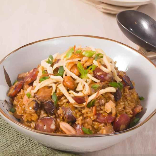 Fried Sticky Rice with Preserved Sausage & Meat 瑤柱生炒臘味糯米飯