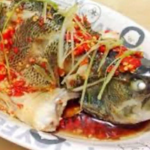 Steamed Green Bass with Chopped Chili 剁椒青斑